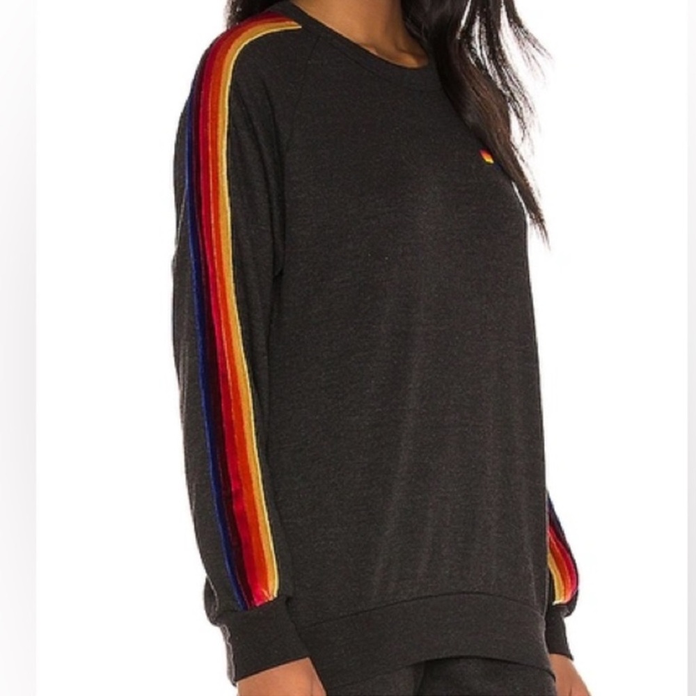 Aviator Nation Classic Velvet Stripe Sweatshirt